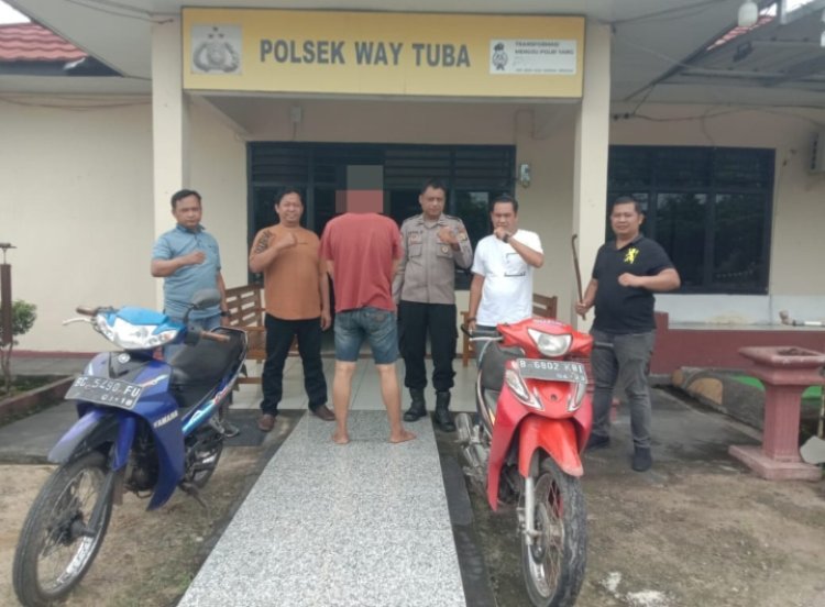 Curat di Way Kanan, Polsek Way Tuba Ringkus Pelaku Curi Sepeda Motor di Say Umpu