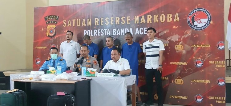 Dalam Lima Hari, Polresta Banda Aceh Dan Avsec Gagalkan Penyelundupan 5 Kg Sabu Di Bandara SIM