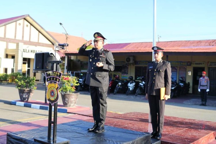 Kapolres Pidie Irup Hari Lahir Pancasila 2025, Bacakan Sambutan Kepala BPIP RI