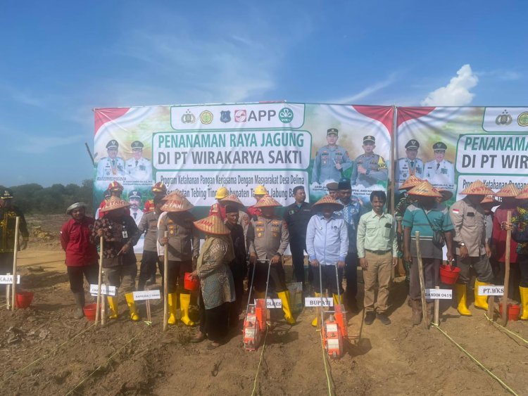 Bupati & Kapolres Kompak Tanam Jagung di Tanjab Barat, Dukung Program Makan Bergizi Gratis