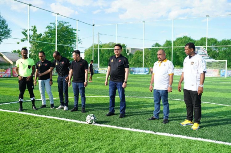 Semarak Hut Bhayangkara Ke-79, Turnamen Mini Soccer “Kapolres Pidie Cup I” Resmi Dibuk