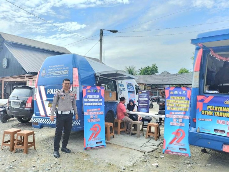 Polres Pidie Gelar Pelayanan Publik di Car Free Day dalam Rangka HUT Bhayangkara ke-79