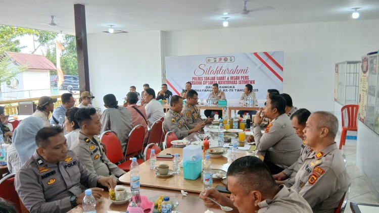 Hari Bhayangkara ke-79, Polres Tanjab Barat Gelar Silaturahmi Bersama Insan Pers: Wujudkan Kamtibmas Istimewa