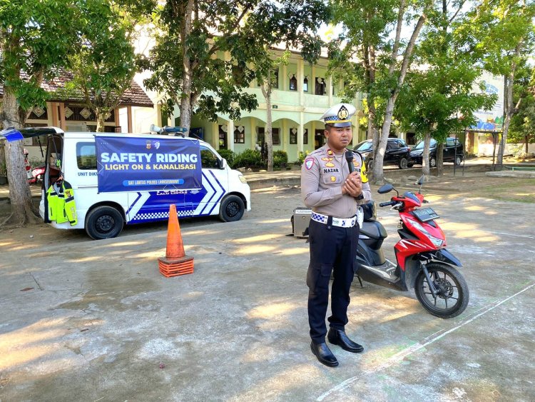 Operasi Patuh Seulawah : Satlantas Polres Lhokseumawe Kenalkan Safety Riding, Ini Manfaatnya bagi Pelajar