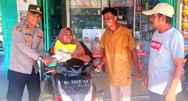 Kapolsek Pantee Bidari Tebar Kebaikan, Melalui Jumat Berkah