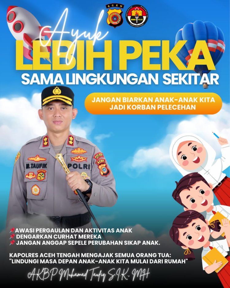 Kapolres Aceh Tengah: "Lindungi Masa Depan Anak-Anak Kita Mulai dari Rumah"