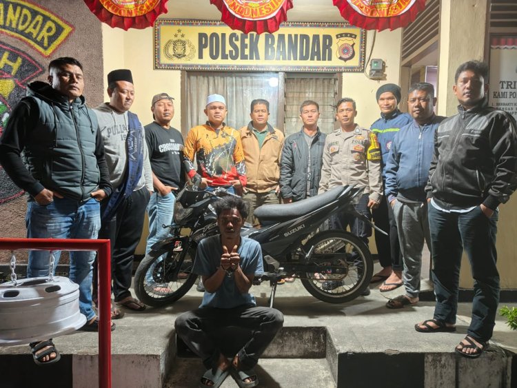 Gerak Cepat Polsek Bandar Ungkap Kasus Curanmor, Pelaku Diringkus Kurang Dari 3 Jam