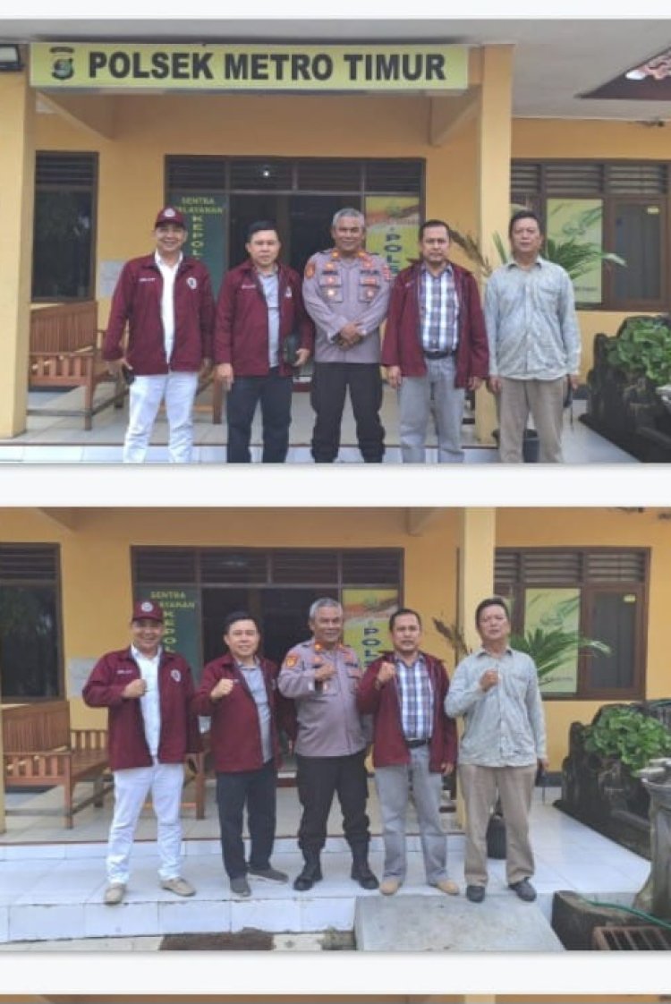 Launching Perdana Mahasiswa KKN IAI Darul Amal Lampung kunjungi Polsek Metro Timur