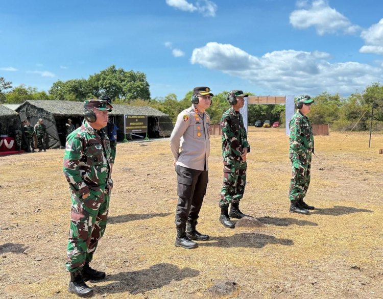 Kapolres Pidie Ikut Ambil Bagian Dalam Latihan Tembak Meriam Bersama Yon Armed 17/ RC