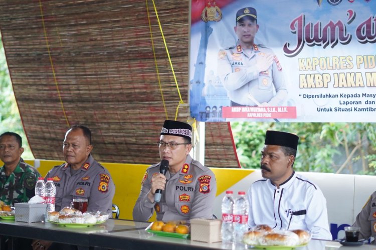 Kapolres Pidie Gelar Jumat Curhat: Bahas Masalah Air Pertanian, Narkoba, dan Keamanan Warga