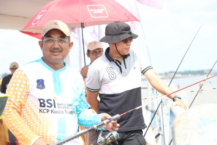 Semarak HUT RI & HUT Tanjab Barat, Pemkab Gelar Lomba Mancing Antar Forkopimda dan OPD