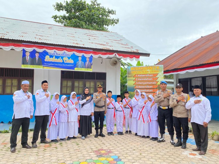 Kapolsek Syamtalira Bayu Jadi Pembina Upacara di MIN 26, Tekankan Bahaya Bullying dan Pentingnya Pembinaan Karakter