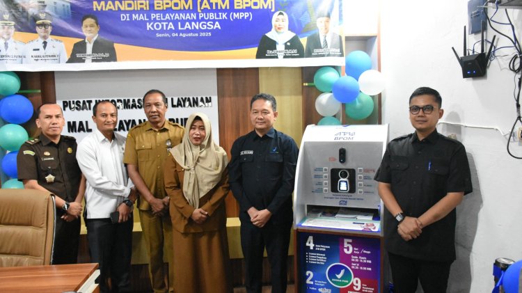 Walikota Langsa Resmikan ATM BPOM di MPP