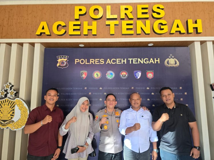 Jalin Silaturahmi dan Sinergitas, Kapolres Aceh Tengah Sambut Baik Kunjungan Wartawan