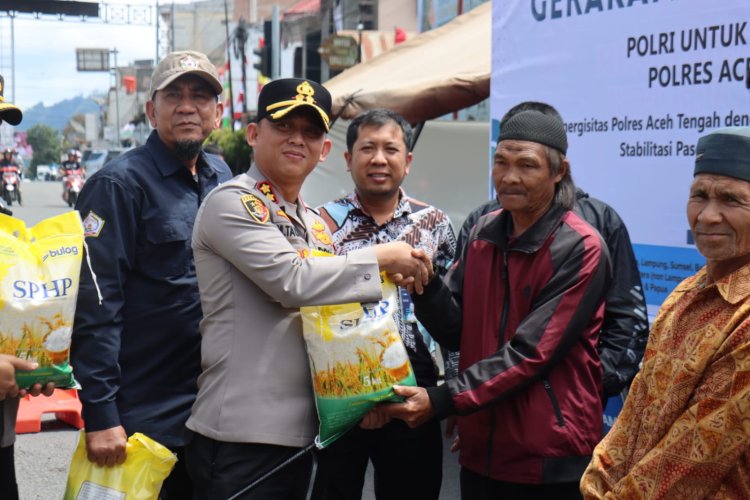 Pangan Murah Serentak, Polres Aceh Tengah Kembali Sinergi dengan Perum Bulog Kancab Takengon